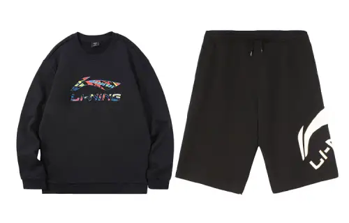 Li Ning Casual Sportswear Men's Crew Neck Thickened And Fleece Lined