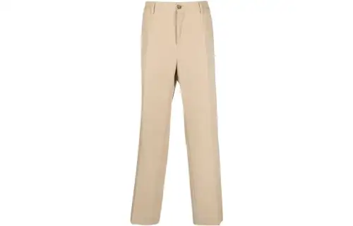 high-waist gabardine trousers