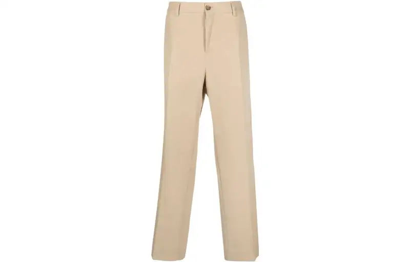 high-waist gabardine trousers
