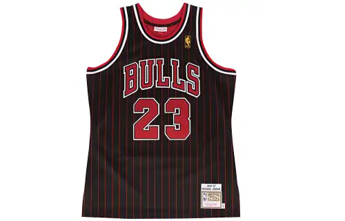 Mitchell & Ness Chicago Bulls NBA AU Player Edition 1996-97 Season Michael Jordan No. 23 Retro Comfortable Sports Basketball Vest Unisex Black