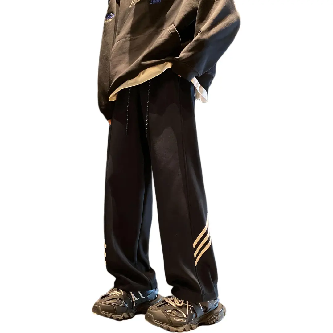 FA2LO Casual Pants Unisex Thickened And Fleece Lined Straight Fit Pants