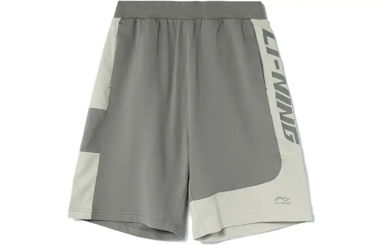 Li Ning Sports Fashion Collection Sports Shorts Men's Iron Asphalt Gray