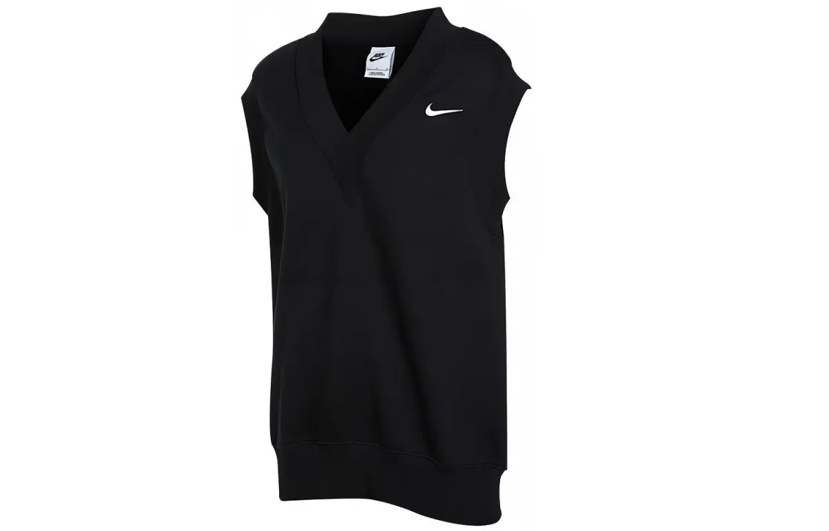 Nike Tank Tops Women's Black V-neck Moderate Straight Fit