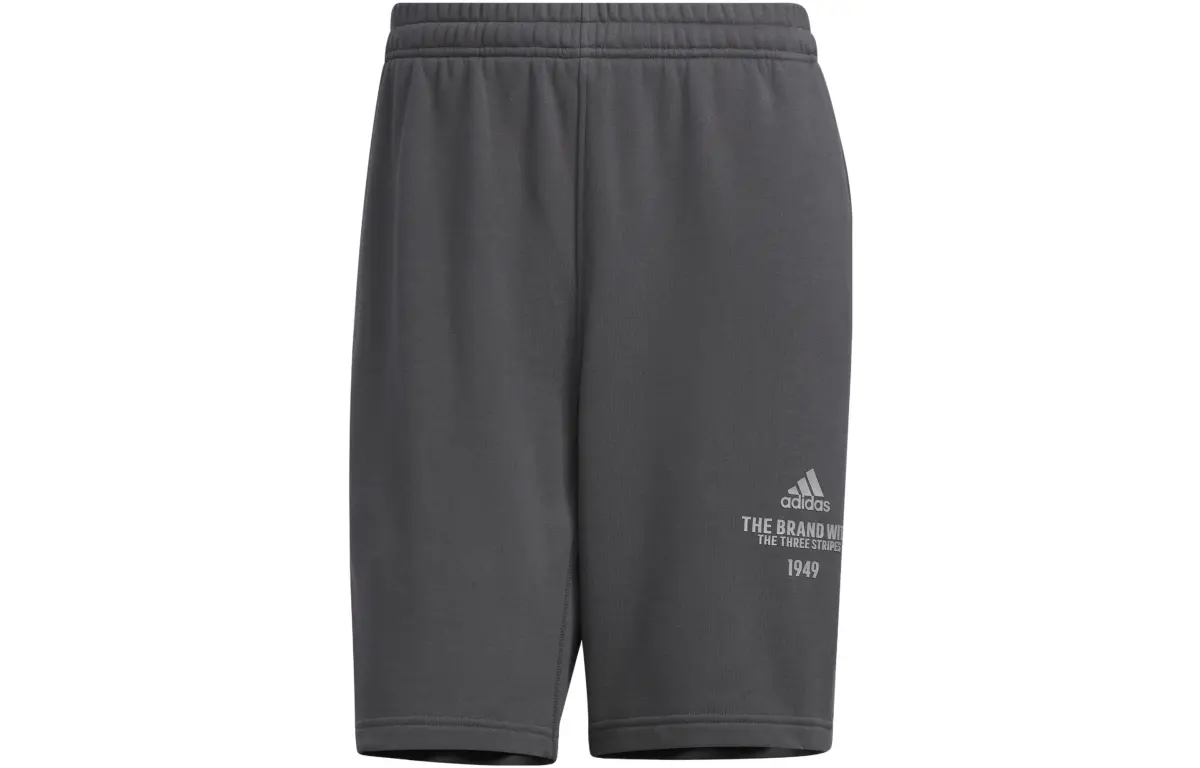 Adidas Casual Shorts Men's Solid Dark Gray Moderate