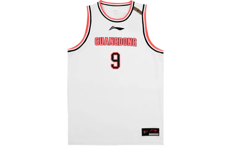 Li Ning CBA Collection Soccer Ball Collection Basketball Jersey Men's Standard White