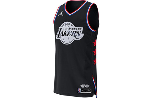 Jordan Basketball Jersey NBA Los Angeles Lakers AU 2019 All Star, LeBron James No. 23 Jersey Men’s Black