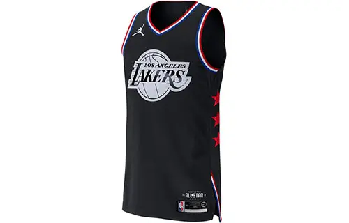 Jordan Basketball Jersey NBA Los Angeles Lakers AU 2019 All Star, LeBron James No. 23 Jersey Men's Black