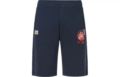 EVISU Casual Shorts Men's Dark Blue Moderate