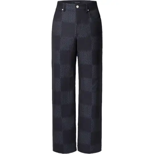 Lv Damier Jacquard Wool Pants
