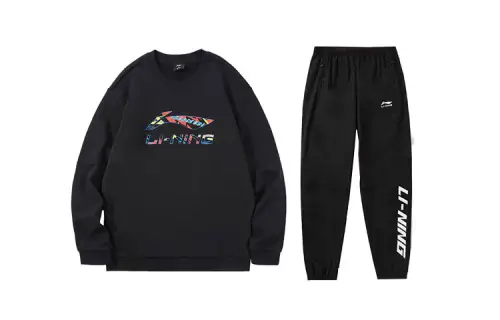 Li Ning Casual Sportswear Men's Crew Neck Thickened And Fleece Lined