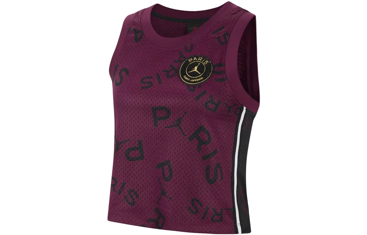 Jordan Tank Tops Women's Purple Crew Neck Moderate Straight Fit