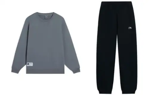 Li Ning Sports Trendy Collection Casual Sportswear Men's Crew Neck Moderate