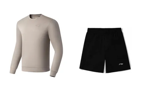 Li Ning Casual Sportswear Men's Crew Neck Moderate