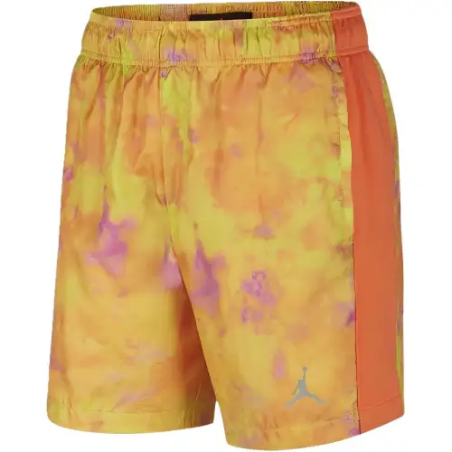 Jordan Basketball Shorts Men's Yellow Moderate Straight Fit Pants