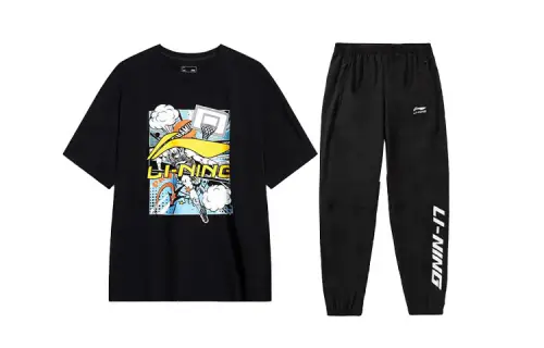 Li Ning Casual Sportswear Men's Crew Neck Moderate