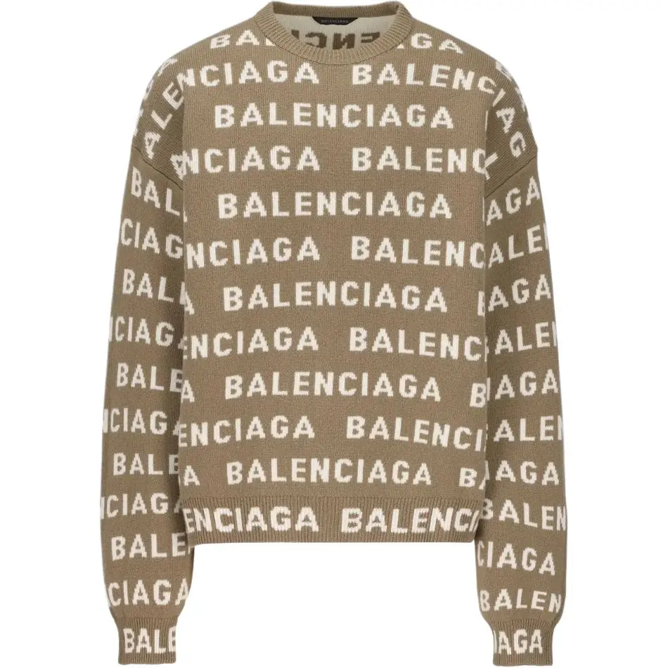 Balenciaga FW23 Sweater Regular Fit Men's Brown