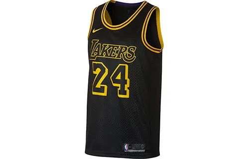 Nike Jersey NBA Lakers City Edition Basketball Jersey Men's Black Yellow