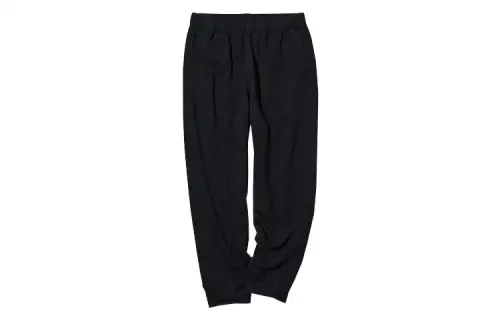 UNIQLO Solid Color Straight Fit Fleece Lined Casual Pants Men's Black