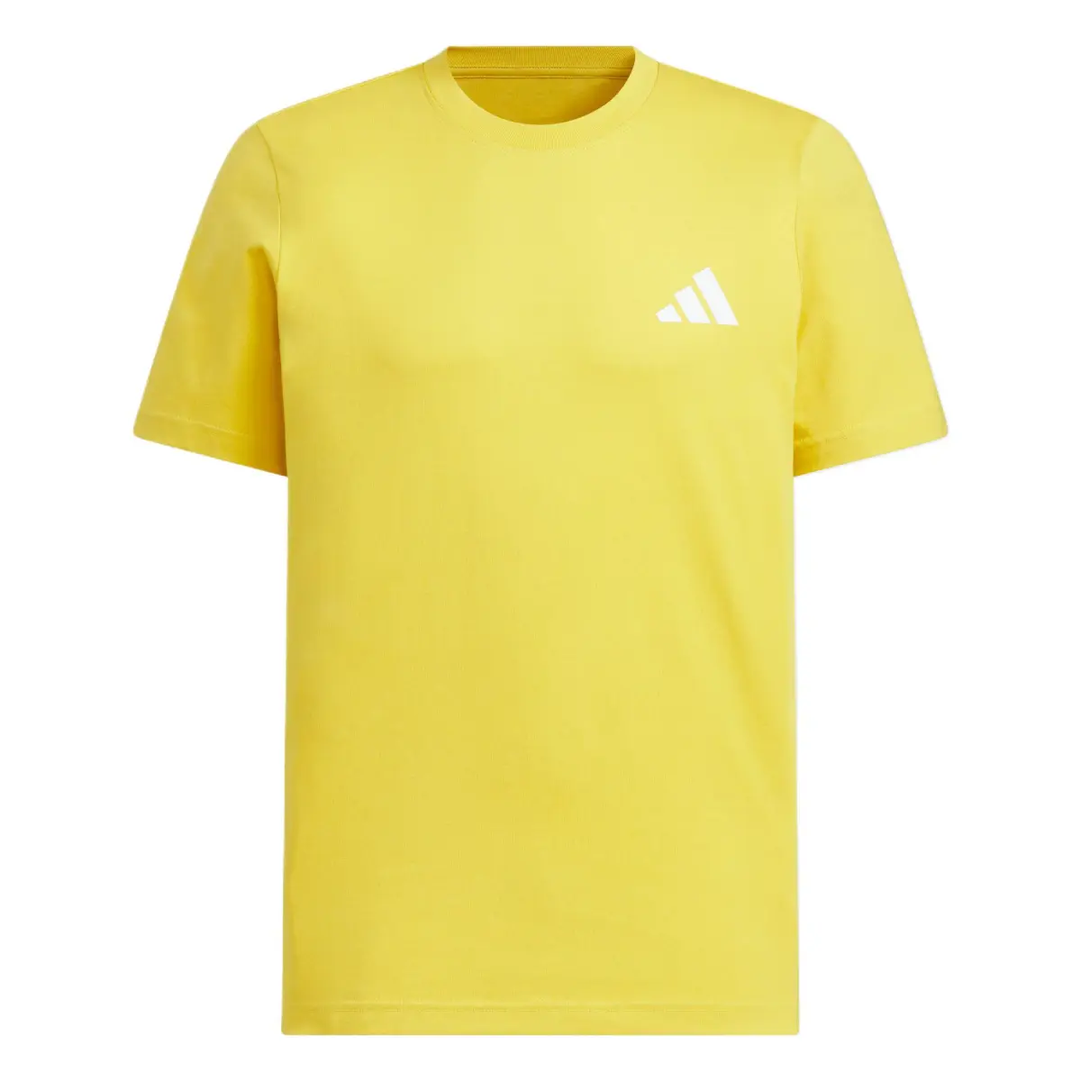 Adidas T-Shirts Unisex Yellow Crew Neck Moderate Straight Fit