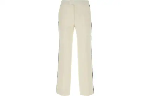 GUCCI Retro Logo Patch Straight Hem Trousers