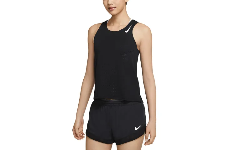 Nike Running Tank Tops Women's Black Moderate Racerback