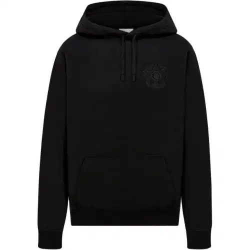 DIOR Sweatshirts Men's Black Hooded Moderate Regular