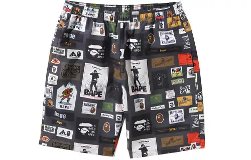 Bape Label Beach Shorts