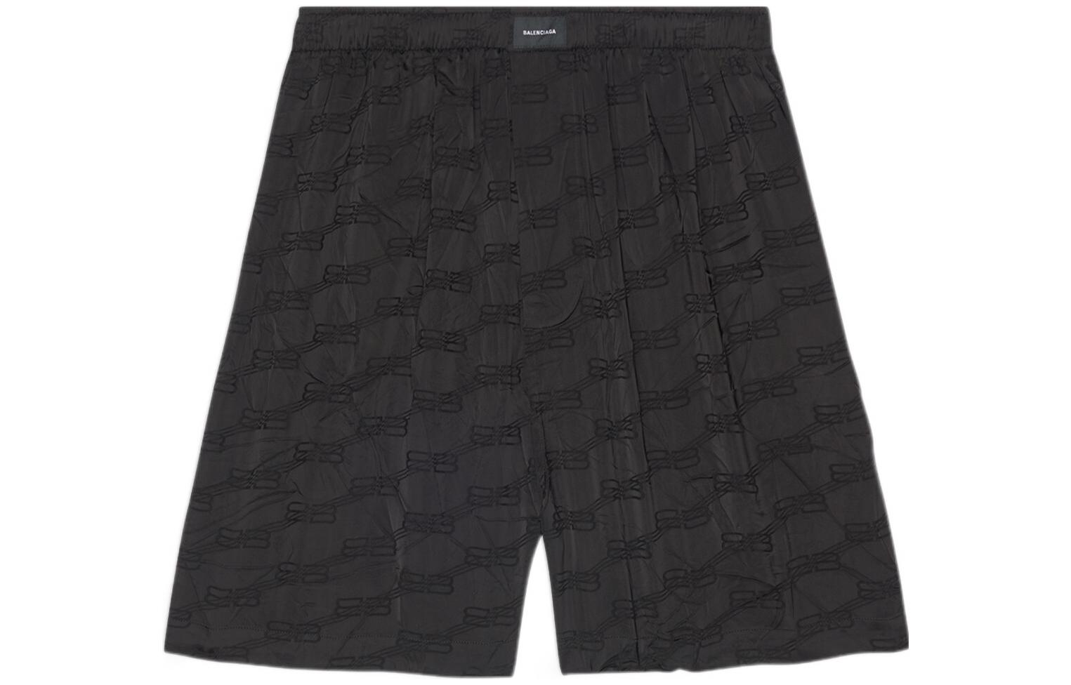 Balenciaga FW22 Casual Shorts Loose Fit Men's Black