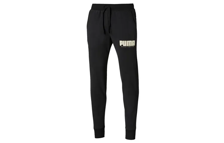 PUMA Sports Pants Men's Black Moderate