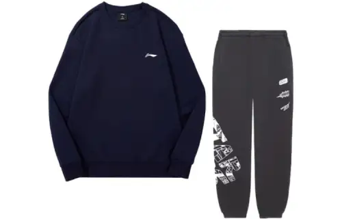 Li Ning Casual Sportswear Men's Crew Neck Moderate