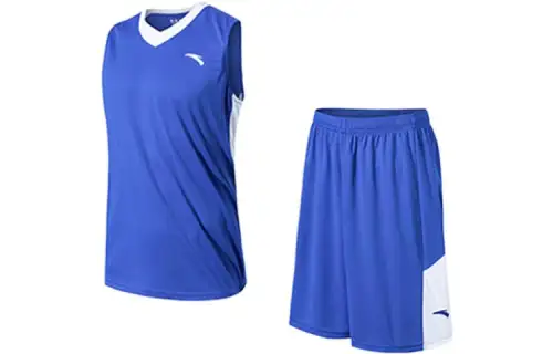 Anta Basketball Collection Basketball Suit Men's Blue Satin