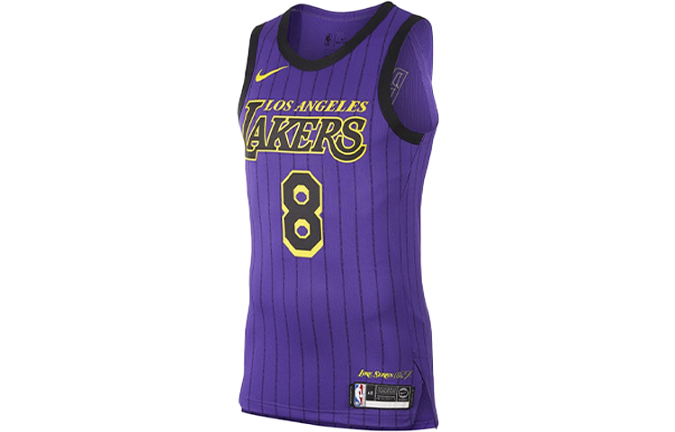 Nike NBA Connected JerseyCity Edition AuthenticAU Jersey Los Angeles Lakers No. 8 Kobe Bryant Basketball Vest Men's Purple