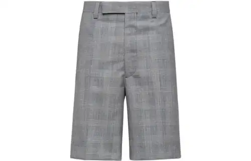 【Previous Season】check-pattern Bermuda shorts