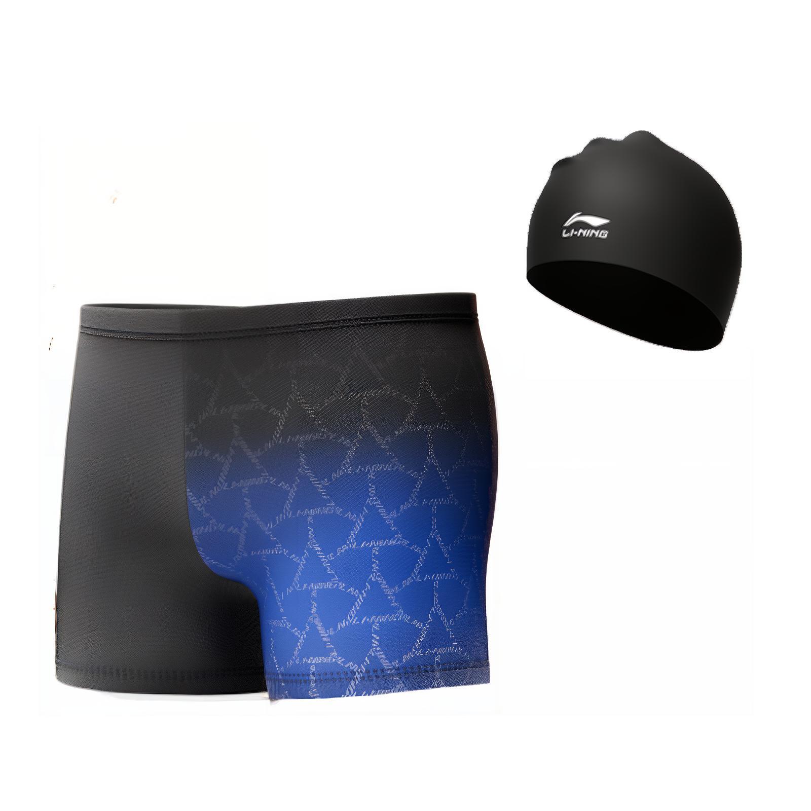 Li Ning Swimming Shorts Men’s Black Blue