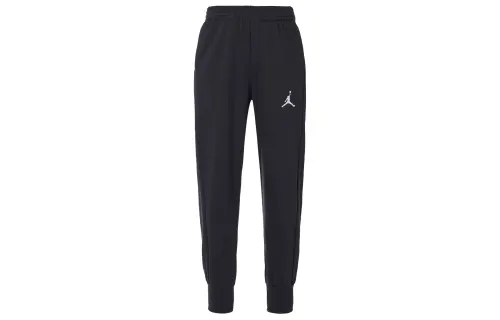 Jordan Flight Fleece Cuffed Fleece Lined Casual Long Knitted Sweatpants Men's Black