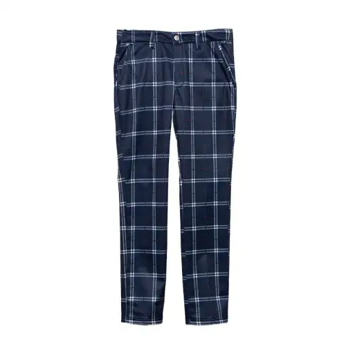 FILA Casual Pants Men's Blue Moderate Straight Fit Pants