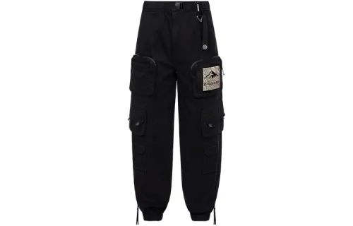 EVISU Casual Pants Men's Charcoal Gray Moderate Cuffed Pants