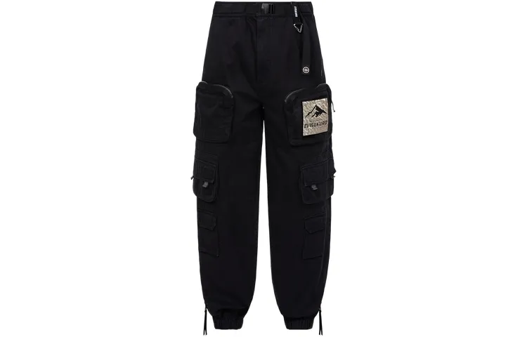 EVISU Casual Pants Men's Charcoal Gray Moderate Cuffed Pants