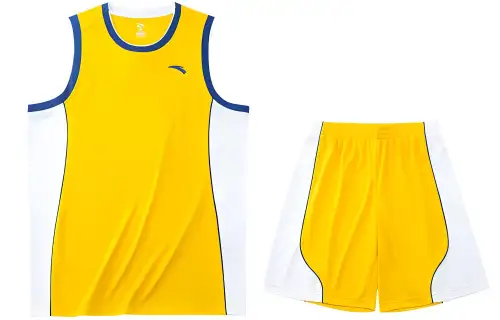 Quick dry basketball yellow set for leisure, men's style