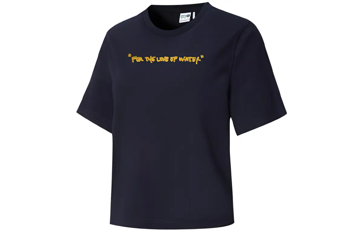 PUMA T-Shirts Women's Tweed Blue Crew Neck Moderate