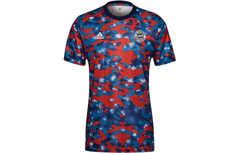 Adidas Bayern Munich Black Soccer Jersey Men's Red Blue Multicolor