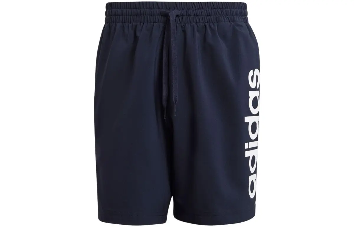 Adidas Casual Shorts Men's Dark Blue Moderate Straight Fit Pants