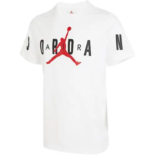 Jordan Men's Retro Logo Breathable Pullover Short-Sleeve T-Shirt White