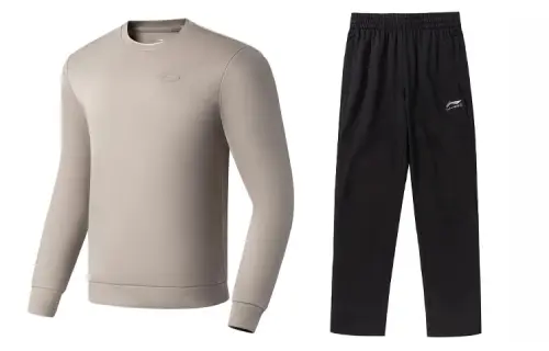 Li Ning Casual Sportswear Men's Crew Neck Moderate