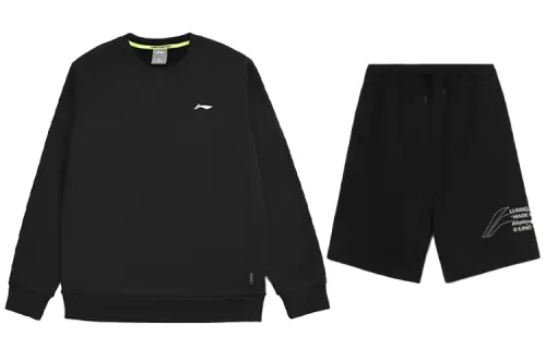 Li Ning Casual Sportswear Men's Crew Neck Moderate