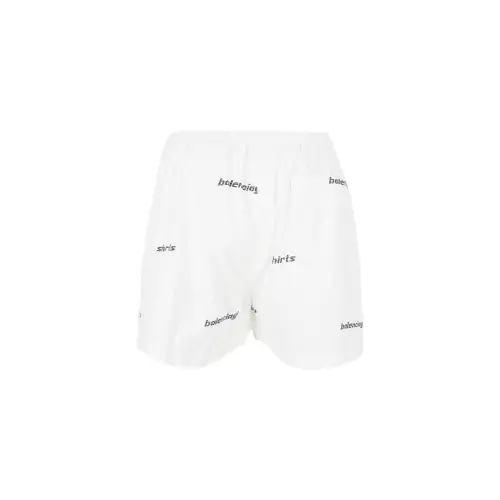 Balenciaga Casual Shorts Loose Fit Men's White
