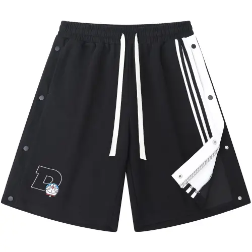 Doraemon Casual Shorts Unisex Black Moderate