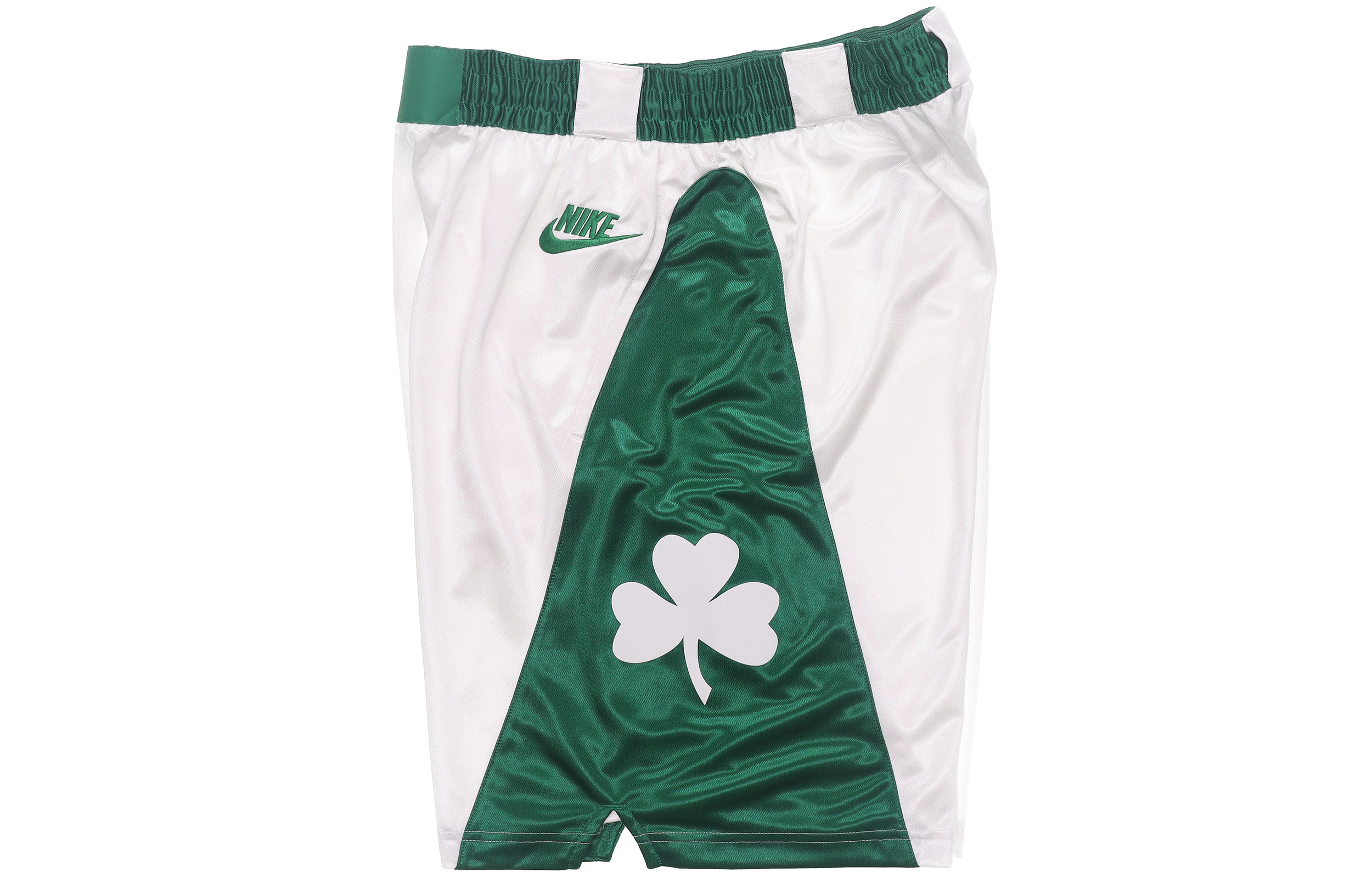Nike Boston Celtics Dri-Fit NBA 75th Anniversary SW Fan Edition Contrast Color Stitching Sports Straight Loose Breathable Short Basketball Pants Men's White Green