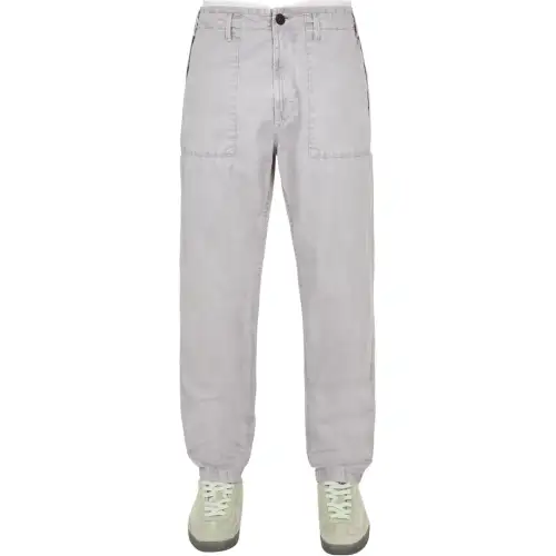 STONE ISLAND Mid rise Tapered Trousers