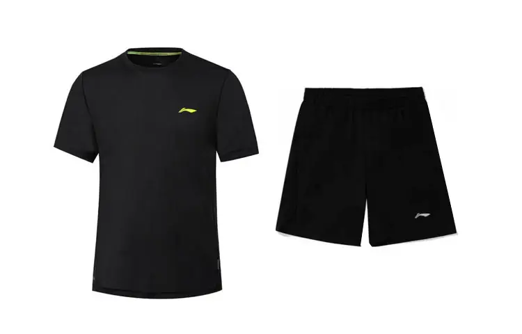 Li Ning Casual Sportswear Men's Black Crew Neck Moderate